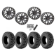 Kenda Klever X/T 28x10-14 Tires on SB-4 Matte Black Beadlock Wheels