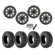 Kenda Klever X/T 28x10-14 Tires on SB-7 Matte Titanium Beadlock Wheels