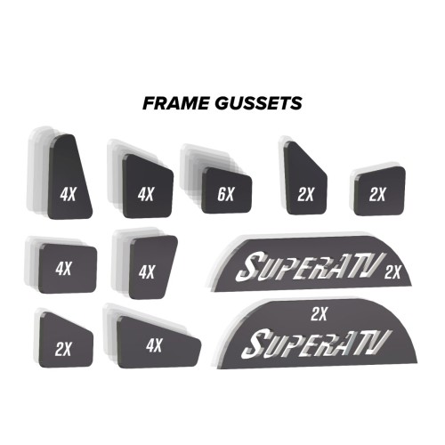 SuperATV Can-Am Defender HD9 Weld-In Gusset Kit SuperATV Can-Am Defender HD9 Weld-In Gusset Kit