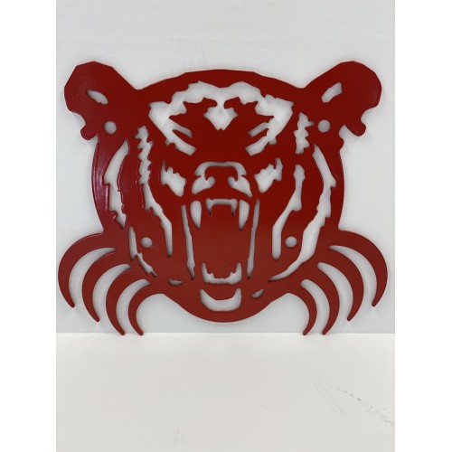 Red Grizzly Logo Plate for Wild Boar Radiator Relocation Kit Red Grizzly Logo Plate for Wild Boar Radiator Relocation Kit