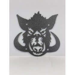 SIlver Boar Logo Plate for Wild Boar Radiator Relocation Kit SIlver Boar Logo Plate for Wild Boar Radiator Relocation Kit