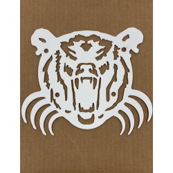 White Grizzly Logo Plate for Wild Boar Radiator Relocation Kit White Grizzly Logo Plate for Wild Boar Radiator Relocation Kit