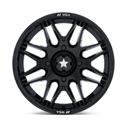 MSA M52 Radar Gloss Black 16x7 Wheel/Rim