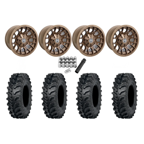 ITP MT911 30x10-15 (8ply) Tires on Moose Utility 24X Bronze Wheels