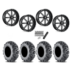 EFX MotoMTC 32x10-18 Tires on Fuel Maverick Matte Black Milled Wheels