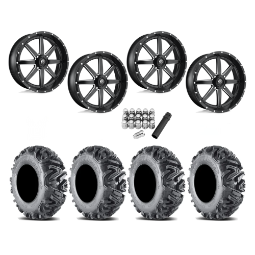 EFX MotoMTC 34x10-20 Tires on Fuel Maverick Matte Black Milled Wheels