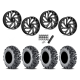 EFX MotoMTC 34x10-20 Tires on Fuel Reaction Gloss Black Milled Wheels