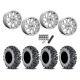 EFX MotoMTC 34x10-20 Tires on Fuel Runner Polished Wheels