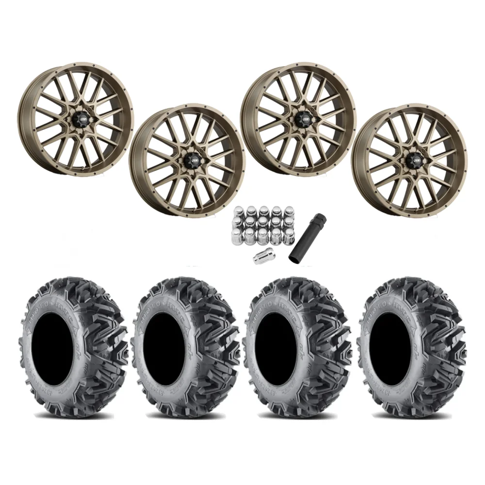 EFX MotoMTC 34x10-20 Tires on ITP Hurricane Bronze Wheels, complete kit
