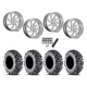 EFX MotoMTC 32x10-18 Tires on MSA M36 Switch Brushed Titanium Wheels