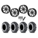 EFX MotoMTC 32x10-18 Tires on MSA M36 Switch Gloss Black Milled Wheels
