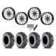 EFX MotoMTC 32x10-18 Tires on MSA M45 Portal Gloss Black Milled Wheels