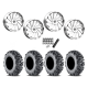 EFX MotoMTC 32x10-18 Tires on MSA M46 Blade Chrome Wheels