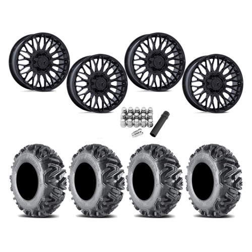 EFX MotoMTC 34x10-20 Tires on MSA M50 Clubber Gloss Black Wheels
