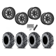 EFX MotoMTC 28x10-15 Tires on Fuel Runner Gloss Black Milled Wheels