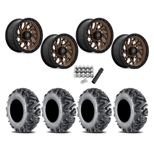 EFX MotoMTC 28x10-15 Tires on Fuel Runner Matte Bronze Wheels
