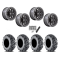 EFX MotoMTC 28x10-15 Tires on Fuel Unit Matte Black Wheels