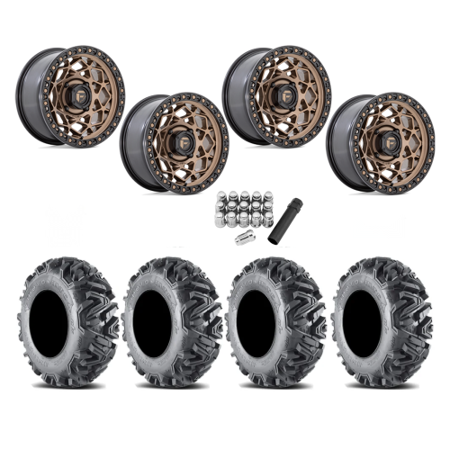 EFX MotoMTC 28x10-15 Tires on Fuel Unit Matte Bronze Wheels EFX MotoMTC 28x10-15 Tires on Fuel Unit Matte Bronze Wheels