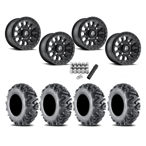 EFX MotoMTC 28x10-14 Tires on Fuel Vector Matte Black Wheels EFX MotoMTC 28x10-14 Tires on Fuel Vector Matte Black Wheels