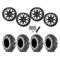 EFX MotoMTC 27x10-14 Tires on ITP Hurricane Satin Black Wheels