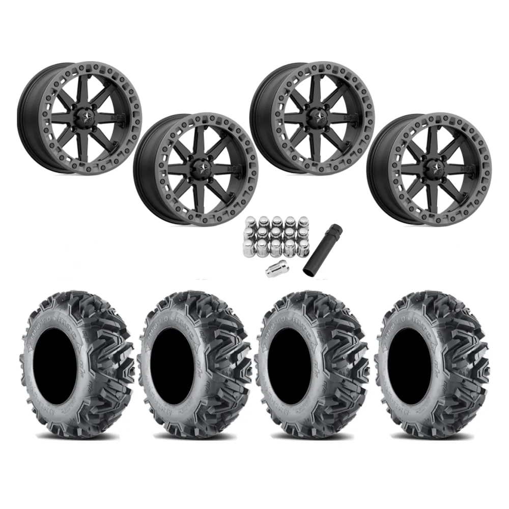 EFX MotoMTC 30x10-14 Tires on MSA M31 Lok2 Beadlock Wheels, complete kit
