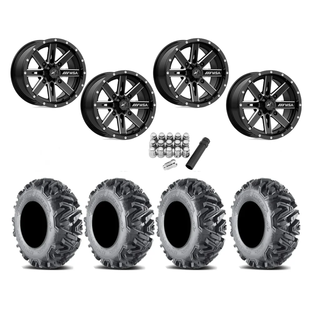 EFX MotoMTC 30x10-16 Tires on MSA M41 Boxer Wheels, complete kit