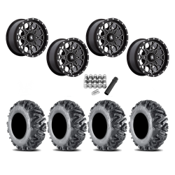 EFX MotoMTC 26x9-14 & 26x11-14 Tires on MSA M45 Portal Gloss Black Milled Wheels