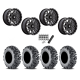 EFX MotoMTC 26x9-14 & 26x11-14 Tires on MSA M45 Portal Gloss Black Milled Wheels