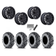 EFX MotoMTC 26x9-14 & 26x11-14 Tires on MSA M49 Creed Matte Black Wheels
