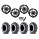 EFX MotoMTC 28x10-15 Tires on SB-5 Gunmetal Grey Beadlock Wheels