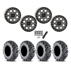 EFX MotoMTC 28x10-14 Tires on SB-7 Matte Titanium Beadlock Wheels