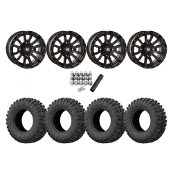 EFX Motoclaw 28x10-14 Tires on HL21 Gloss Black Wheels