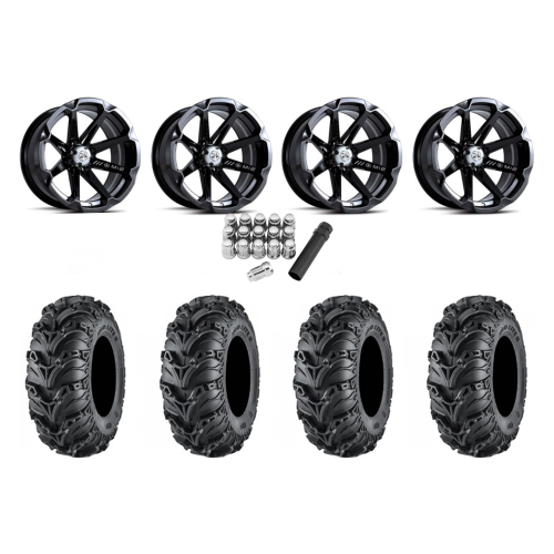 ITP Mud Lite II 2) 28x9-14 & 2) 28x11-14 Tires on MSA M12 Diesel Wheels