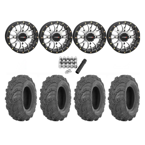 ITP Mud Lite II 27x9-14 Tires on System 3 ST-3 Machined Wheels