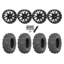 ITP Mud Lite II 27x9-14 Tires on System 3 ST-3 Matte Black Wheels