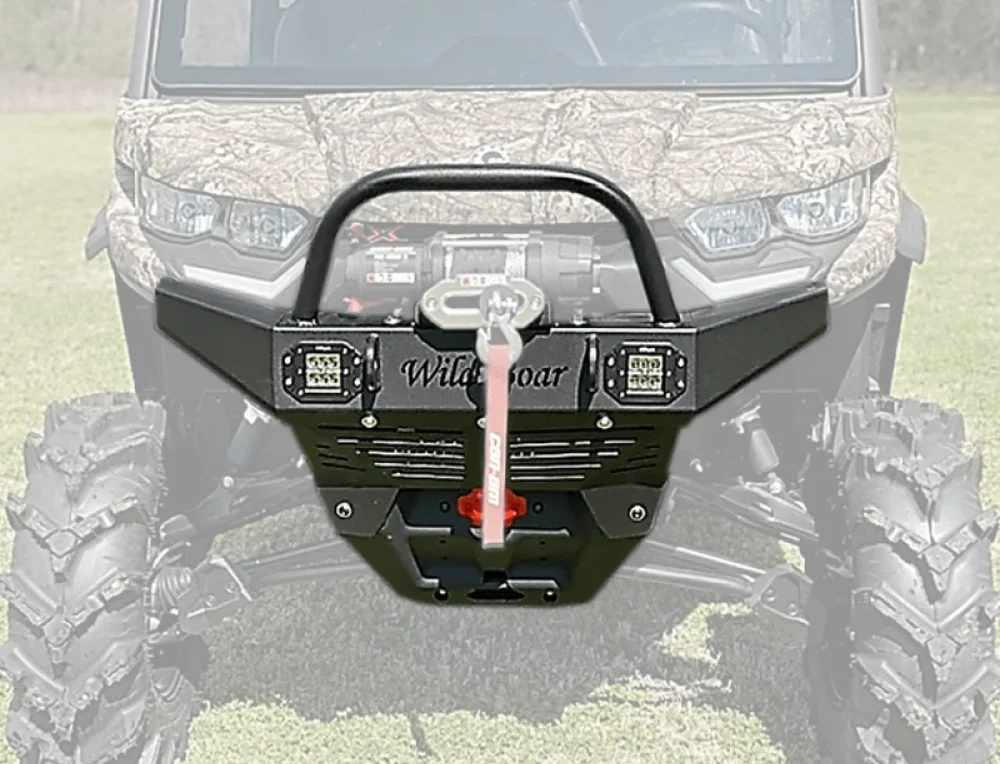 Wild Boar front winch bumper with LED lights for 2020 and newer Can-Am Defender