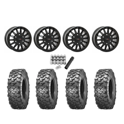 Obor Lynx 35x10x15 Tires on SB-8 Matte Black Beadlock Wheels Obor Lynx 35x10x15 Tires on SB-8 Matte Black Beadlock Wheels