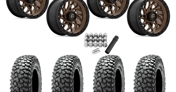 Obor Roc Obor RocScraper 35x10-15 Tires on Fuel Runner Matte Bronze Wheels