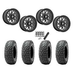 Obor RocScraper 32x10-15 Tires on Fuel Runner Gloss Black Milled Wheels