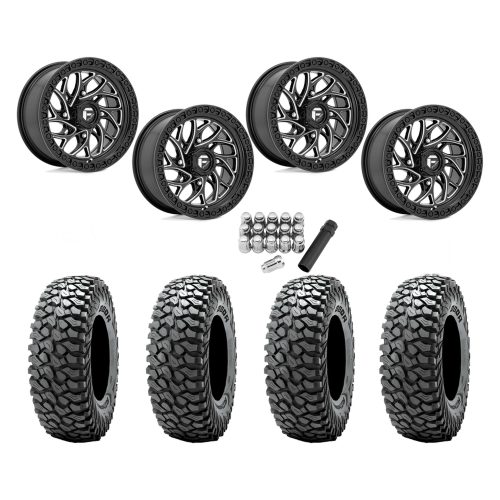 Obor RocScraper 32x10-15 Tires on Fuel Runner Gloss Black Milled Wheels