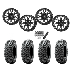 Obor RocScraper 32x10-15 Tires on ITP Hurricane Satin Black Wheels