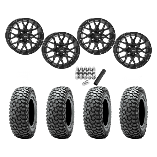 Obor RocScraper 32x10-15 Tires on ITP Hurricane Satin Black Wheels