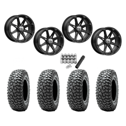 Obor RocScraper 32x10-15 Tires on MSA M12 Diesel Gloss Black Wheels