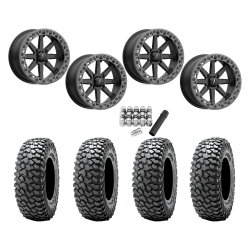 Obor RocScraper 32x10-15 Tires on MSA M31 Lok2 Satin Black Beadlock Wheels