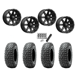 Obor RocScraper 32x10-15 Tires on MSA M33 Clutch Satin Black Wheels