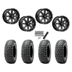 Obor RocScraper 32x10-15 Tires on MSA M41 Boxer Gloss Black Milled Wheels