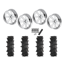 High Lifter Outlaw Max 37x10-22 Tires on JTX Forged Bayonet Polished Wheels
