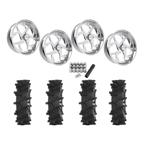 High Lifter Outlaw Max 37x10-22 Tires on JTX Forged Bio Polished Wheels