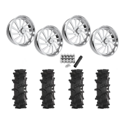 High Lifter Outlaw Max 44x10-24 Tires on JTX Forged Cycle Polished Wheels