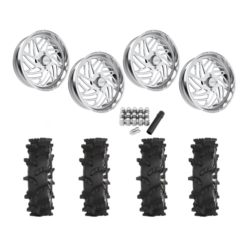 High Lifter Outlaw Max 37x10-22 Tires on JTX Forged Dao Polished Wheels